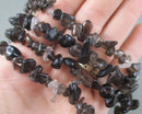 Smoky Quartz Beads Chip Strand 35" Med (G070-2)