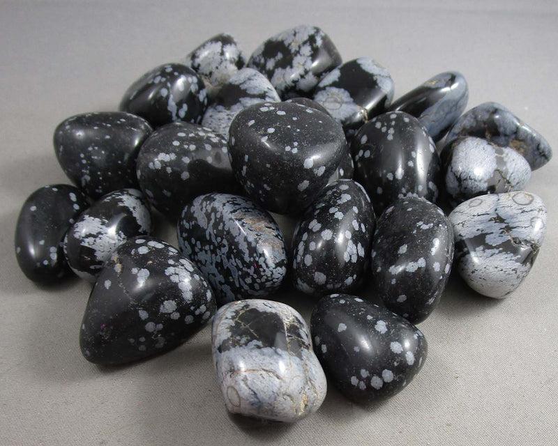Snowflake Obsidian Polished Stones 3pcs J181
