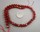 Carnelian Beads Star Cut Faceted 8mm (C138)
