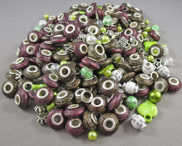 Lot of Various European Style Beads and other Beads 220 grams