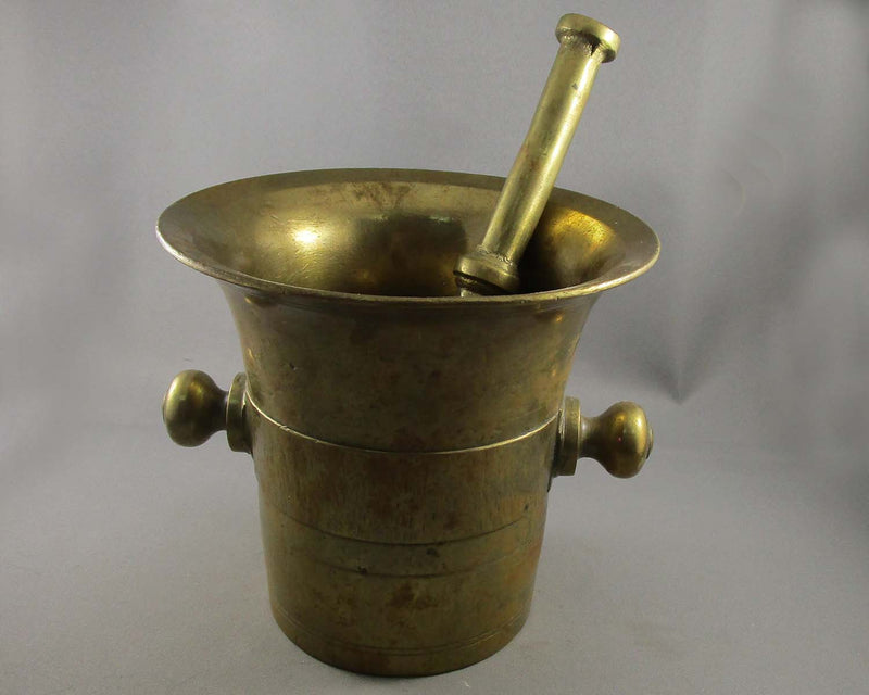 RARE!  Large Brass Apothecary Mortar & Pestle 1pc  (Vintage)