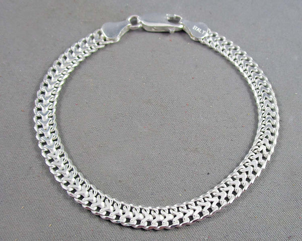 5mm Arrowhead Chain Bracelet Sterling Silver 925 1pc B001-9