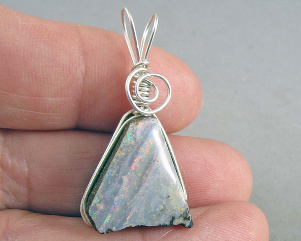 Australian Boulder Opal Pendant (925 Sterling Silver) 1pc B032-1