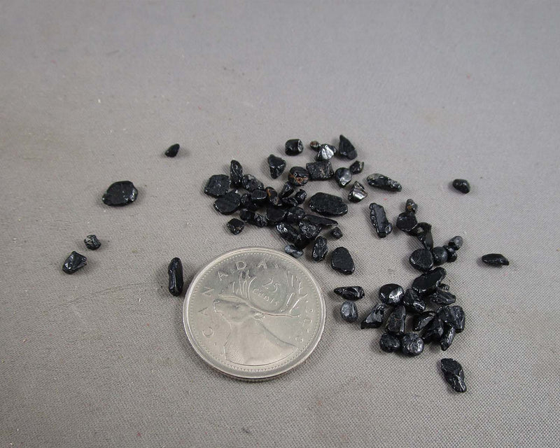 Black Tourmaline Stone Chips 100g - Undrilled (G043)