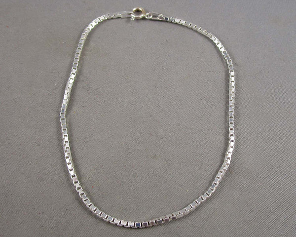 1.5mm Box Chain Bracelet 9" Sterling Silver 925 1pc Z019