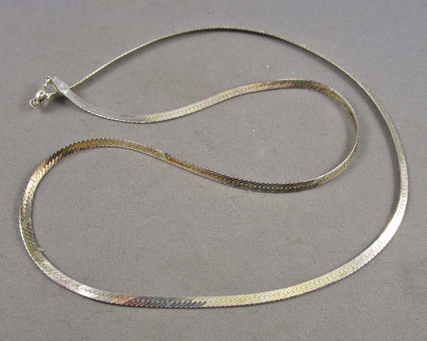 2mm Herring Bone Chain Necklace Sterling Silver 925 1pc Z012-6