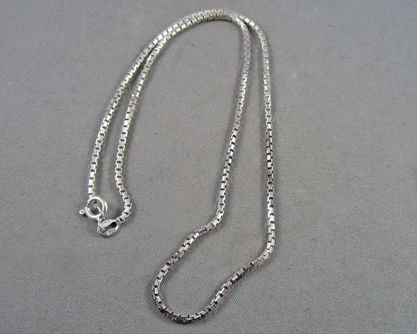 1.5mm Box Chain Necklace Sterling Silver 925 1pc Z012-7