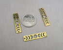 Moon Phase Charm Drilled (18K Gold Plated Stainless Steel) 3pcs C233