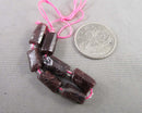 Garnet Column Beads 3.5" Strand C166