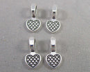 Glue-on Pendant Bail Silver Tone 30pcs G017-2