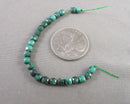 Malachite 4mm Faceted Cube Gemstone Beads C514