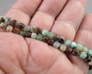 Green Opal 4mm Faceted Cube Gemstone Beads C515