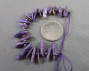 Charoite Long Nugget Beads C503