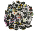 Adorable Black Cats Sticker Pack - Waterproof PVC Stickers 50pc J265