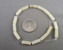 White Opal Column Beads 13x4mm C526