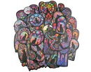 Stained Glass Cats Gothic Sticker Pack - Waterproof PVC Stickers 50pc J275