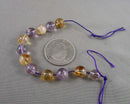 Alternating Citrine & Amethyst Round Beads 8mm Z002