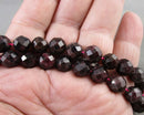 Garnet Faceted Round 8mm Beads C554