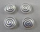 Flat Round Swirl Spacer Beads 30pcs C559