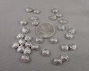 Flat Round Swirl Spacer Beads 30pcs C559