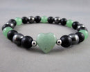 Aventurine & Hematite Gemstone Bracelet 1pc Z069