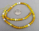 Yellow Banded Agate Beads Round (Various Sizes)
