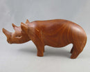 Wooden Rhinoceros Statue 1pc Vintage