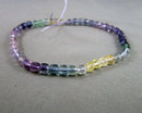 Gradient Color Fluorite Beads 4mm Faceted Cube (C573)