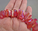 Magenta Aura Quartz Points (Drilled) (C368)