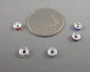 Rhinestone Rondelle Spacer Beads (Various Colors) 20pcs