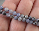 Tanzanite Crystal Faceted Beads 4mm (C418)