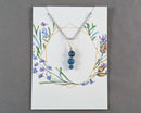 Blue Apatite Gemstone Pendant (Sterling Silver) 1pc