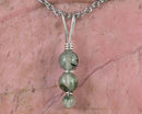 Prehnite Gemstone Pendant (Sterling Silver) 1pc