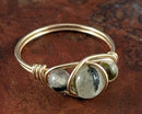Prehnite Wire Wrapped Ring 1pc (Custom Sizes)
