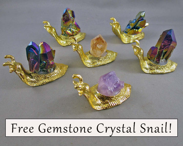 FREE Gemstone Crystal Snail with Purchase!