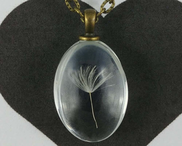 40% OFF!! Dandelion Wish Pendant - Oval - Antique Bronze (2101)