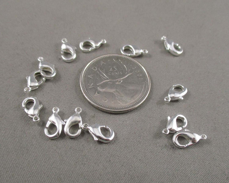 Lobster Clasp Silver Tone (Various Sizes)