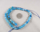Blue Faceted Agate Beads Round 8mm - 15" Strand (C032)