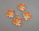 75% OFF!! Mushroom Printed Basswood Pendants 4pc (2038)