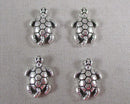 Sea Turtle Charm Silver Tone 35pcs (C330)