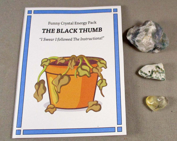 50% OFF!  "The Black Thumb" Funny Crystal Energy Kit A517*