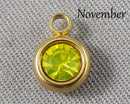 50% OFF!! Birthstone Charms 18k Gold Plated Stainless Steel 4pcs