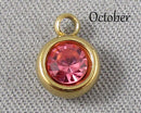 50% OFF!! Birthstone Charms 18k Gold Plated Stainless Steel 4pcs