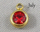 50% OFF!! Birthstone Charms 18k Gold Plated Stainless Steel 4pcs