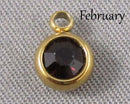 50% OFF!! Birthstone Charms 18k Gold Plated Stainless Steel 4pcs