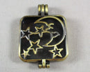 50% OFF! Antique Bronze Tone Stars & Moon Diffuser Pendant 1pc (1949)