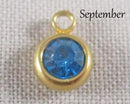 50% OFF!! Birthstone Charms 18k Gold Plated Stainless Steel 4pcs