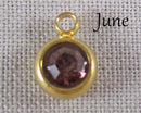 50% OFF!! Birthstone Charms 18k Gold Plated Stainless Steel 4pcs
