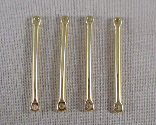 50% OFF!! 18k Gold Plated Brass Link Bars 4pcs 0944