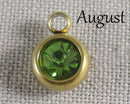 50% OFF!! Birthstone Charms 18k Gold Plated Stainless Steel 4pcs